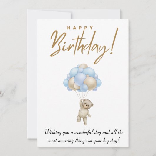 Carte d'anniversaire imprimable (Devant)