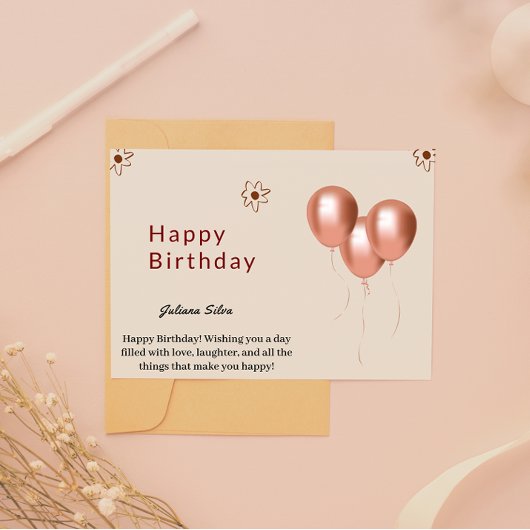 Carte d'anniversaire imprimable
