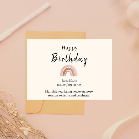 Carte d'anniversaire imprimable