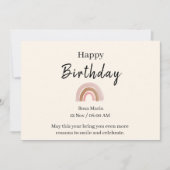 Carte d'anniversaire imprimable (Devant)