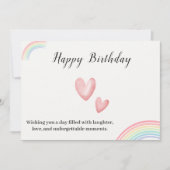 Carte d'anniversaire imprimable avec coeur (Devant)