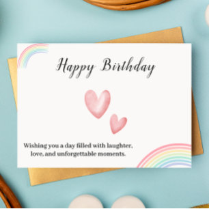 Carte d'anniversaire imprimable avec coeur