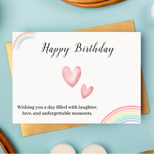 Carte d'anniversaire imprimable avec coeur