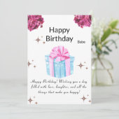 Carte d'anniversaire imprimable Joyeux Anniversair (Debout devant)