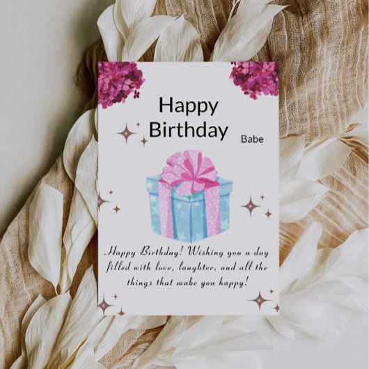 Carte d'anniversaire imprimable Joyeux Anniversair