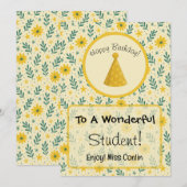 Carte d'anniversaire imprimable pour les étudiants (Devant / Derrière)