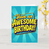 Carte d'anniversaire incroyable et vive (Fleur jaune)