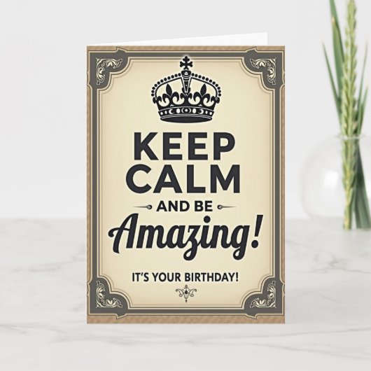 Carte d'anniversaire incroyable vintage (Devant)