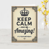 Carte d'anniversaire incroyable vintage (Fleur jaune)