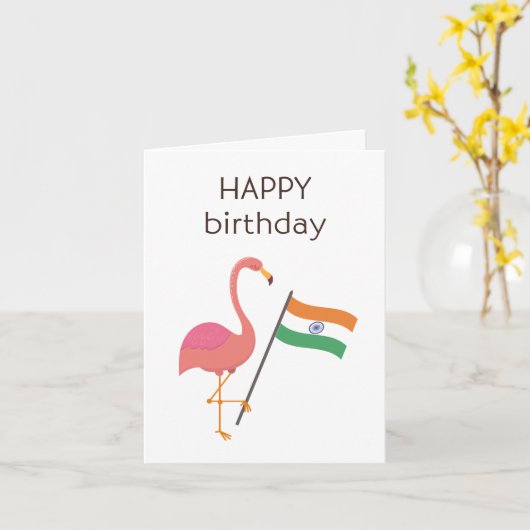 Carte d'anniversaire indienne (Fleur jaune)
