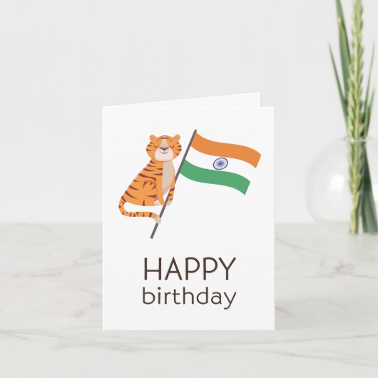 Carte d'anniversaire indienne (Devant)