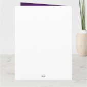 CARTE D'ANNIVERSAIRE INDIENNE VIOLET ET OR (Dos)