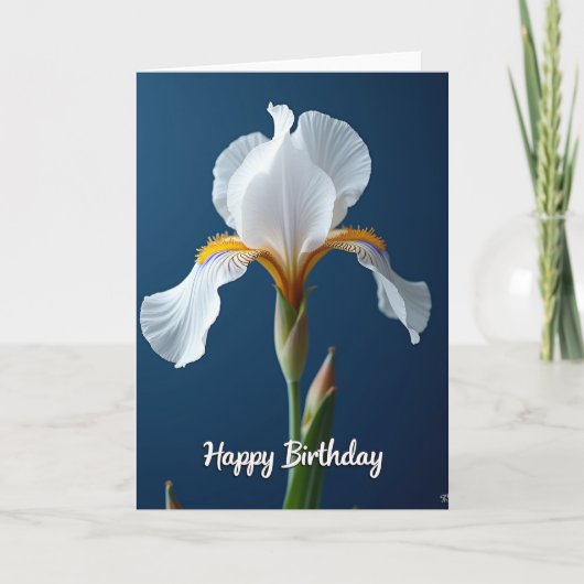 Carte d'anniversaire Indigo Bloom (Devant)