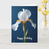Carte d'anniversaire Indigo Bloom (Fleur jaune)