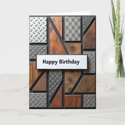 Carte d'anniversaire industrielle (Devant)