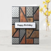 Carte d'anniversaire industrielle (Fleur jaune)