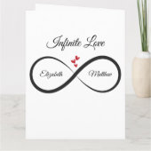 Carte d'anniversaire Infinity | Nom & Année (Dos)
