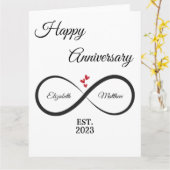 Carte d'anniversaire Infinity | Nom et année (Fleur jaune)