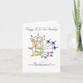 Carte d'anniversaire initiale B Thunderbirds (Devant)