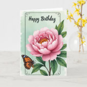 Carte d'anniversaire Insect Bloom (Fleur jaune)