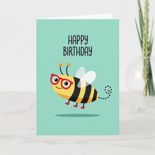 Carte d'anniversaire Insecte Charmant (Devant)