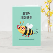 Carte d'anniversaire Insecte Charmant (Fleur jaune)