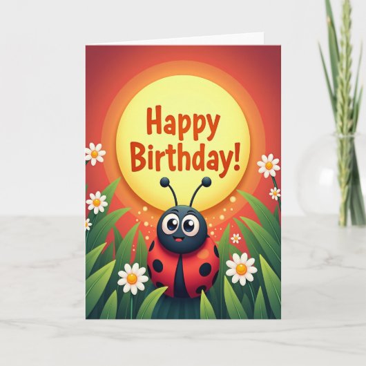 Carte d'anniversaire Insecte Joyeux (Devant)