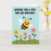 Carte d'anniversaire Insecte Suave (Fleur jaune)