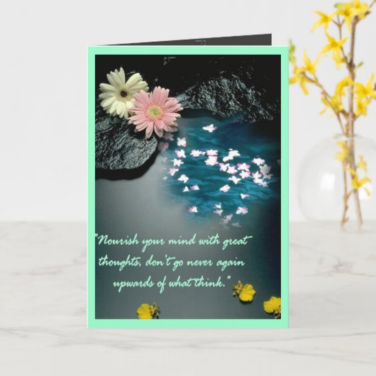 Carte d'anniversaire Inspiration (Fleur jaune)