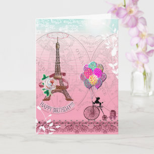 Carte d'anniversaire inspirée de Paris