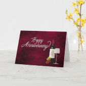 Carte d'anniversaire inspirée du vin (Fleur jaune)