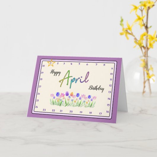 Carte d'anniversaire interactive "Déplacer l'étoil (Fleur jaune)