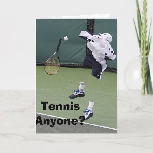 Carte d'anniversaire invisible de tennis (Devant)