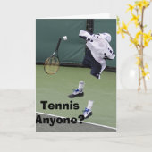 Carte d'anniversaire invisible de tennis (Fleur jaune)