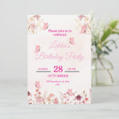 Carte d'anniversaire invitante (Debout devant)