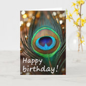 Carte d'anniversaire iridescente (Fleur jaune)