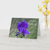 Carte d'anniversaire Iris (Fleur jaune)