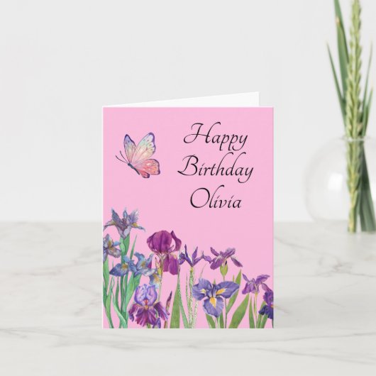 Carte d'anniversaire Iris (Devant)