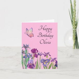 Carte d'anniversaire Iris
