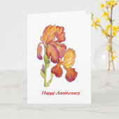 Carte d'anniversaire Iris (Fleur jaune)