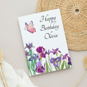 Carte d'anniversaire Iris Pumila