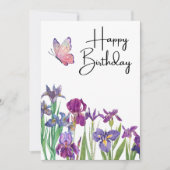 Carte d'anniversaire Iris Pumila (Devant)