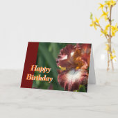 Carte d'anniversaire Iris Variée (Fleur jaune)