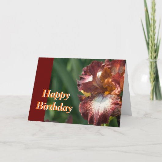 Carte d'anniversaire Iris Variée (Devant)