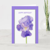 Carte d'anniversaire Iris violet (Devant)