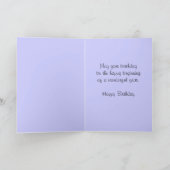 Carte d'anniversaire Iris violets (Intérieur)