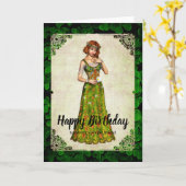 Carte d'anniversaire irlandaise Daisy Girl (Fleur jaune)