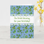 Carte d'anniversaire irlandaise de bénédiction (Fleur jaune)