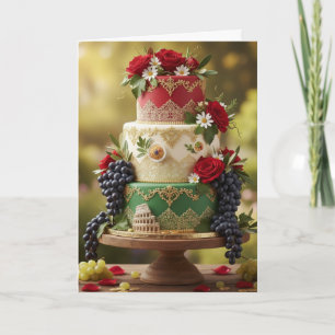 Carte d'anniversaire Italie patriotique, Drapeau I