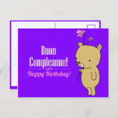 Carte d'anniversaire italienne (Devant / Derrière)